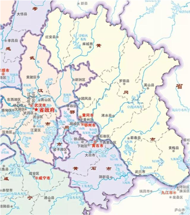 黄冈鄂州黄石3个城市可以合并组建一个大都市辖区并不大