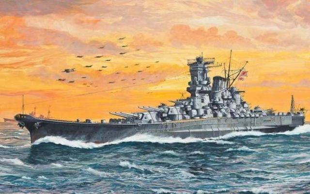航速27节,装甲410毫米,装备3座三联装460毫米主炮,号称二战最强战列舰