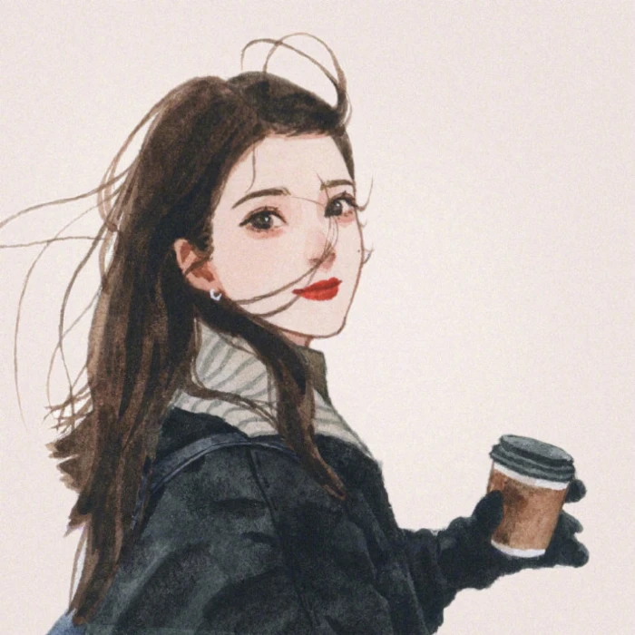手绘梦幻动漫女生头像