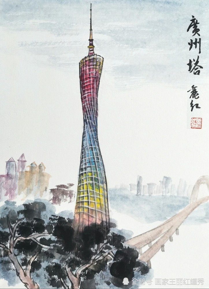 八大菜系的景物国画