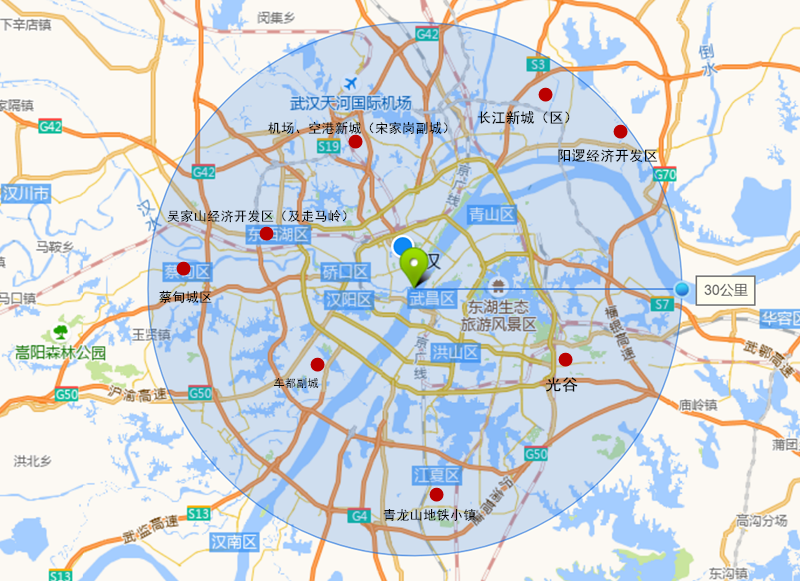 将武汉中心30公里范围内设为中心城区建议2:武汉四环线已全面建成,可