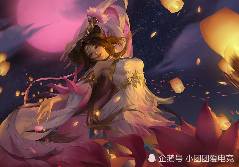 王者荣耀:大神玩家绘制的英雄壁纸,杨玉环真是太美了!