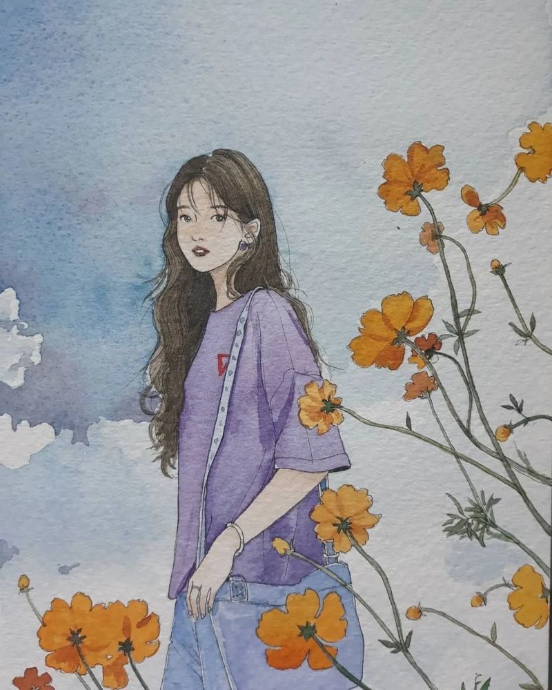 水彩|享受生活水彩插画 钢笔淡彩 花卉 人物 场景(下)