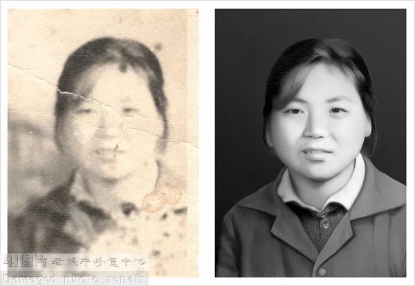 七十年代模糊老照片修复,手工方式精修让思念更清晰