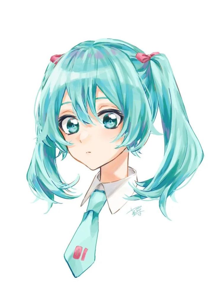 【马克笔插画】初音未来miku系列~(新手入门动漫人物女生素材)