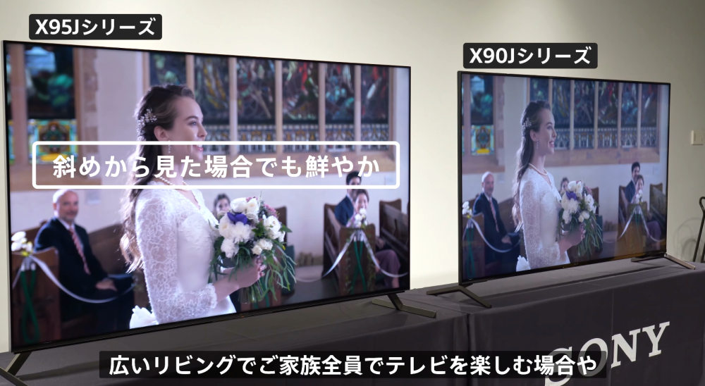 索尼2021新款4k液晶电视x95j和x90j该怎么选来看真机画面对比