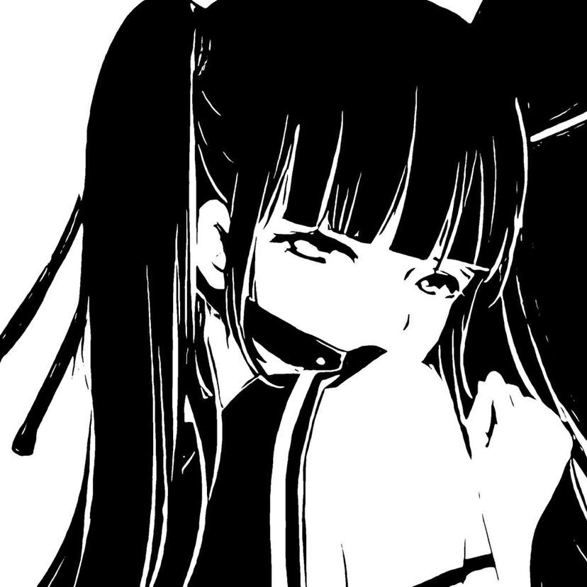 黑白日漫女生头像