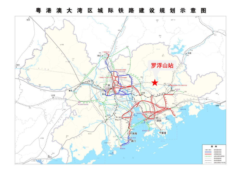 罗浮新城的立根之本就是高铁,以 广汕高铁罗浮山站为核心进行规划.