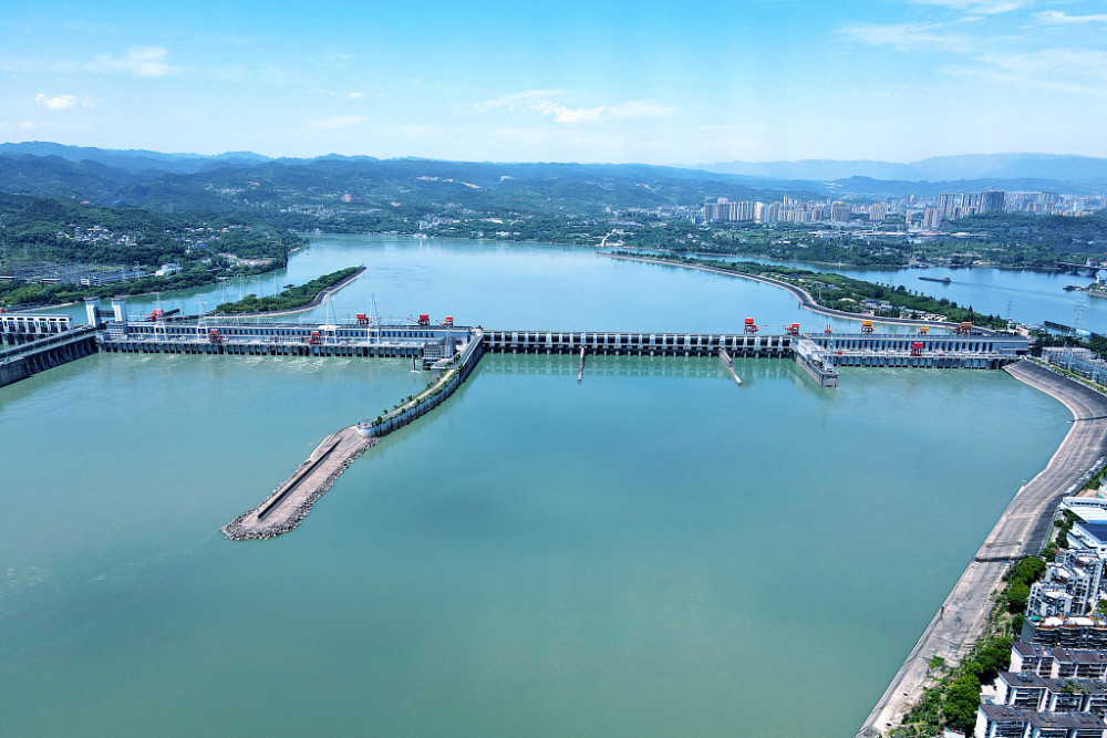湖北宜昌:航拍长江葛洲坝水利枢纽工程