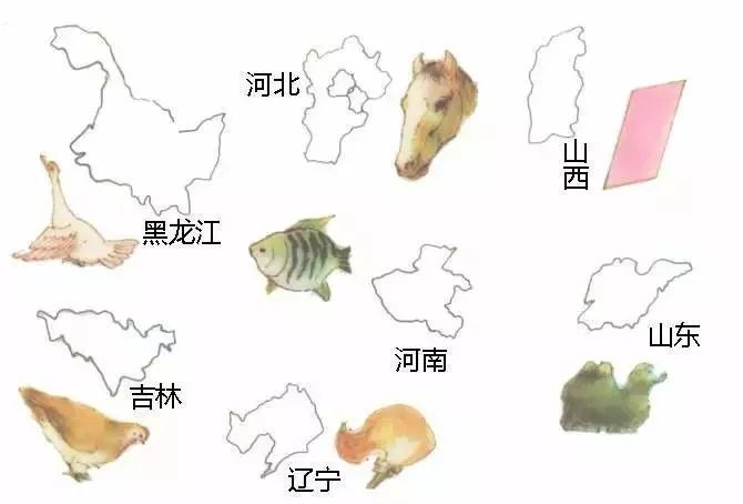 图像形象巧记中国各省区轮廓图