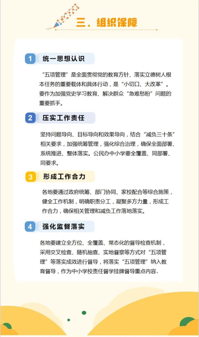 一图读懂福建省加强五项管理为中小学生减负