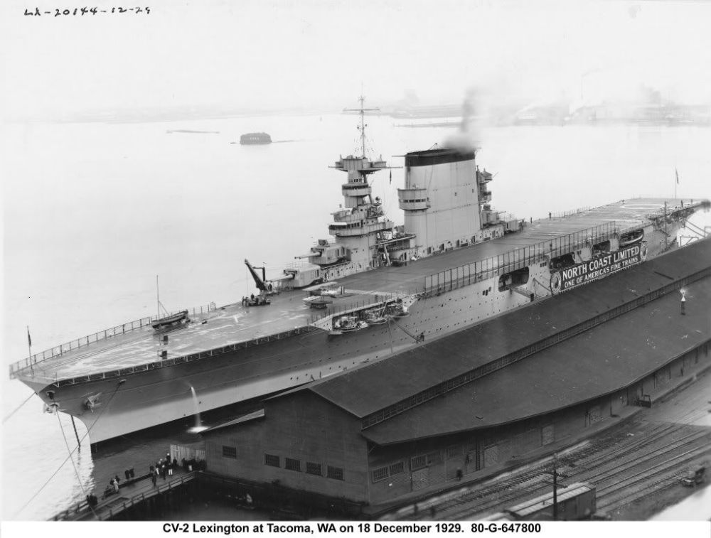 大舰巨炮与航母的结合,美国列克星敦级航空母舰
