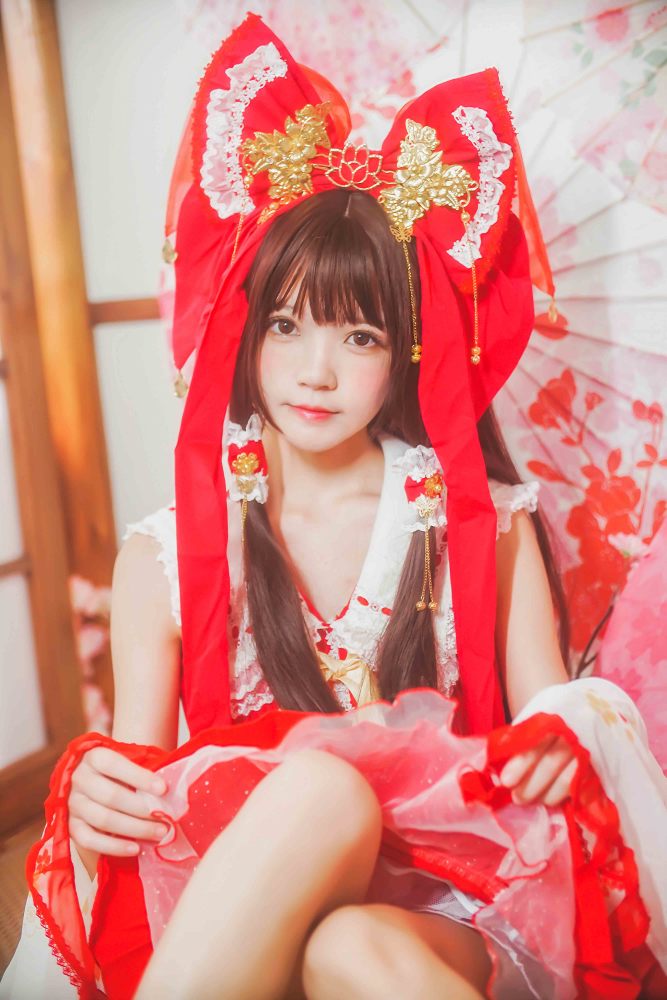 《东方project》红樱桃博丽灵梦超还原萝莉风cosplay