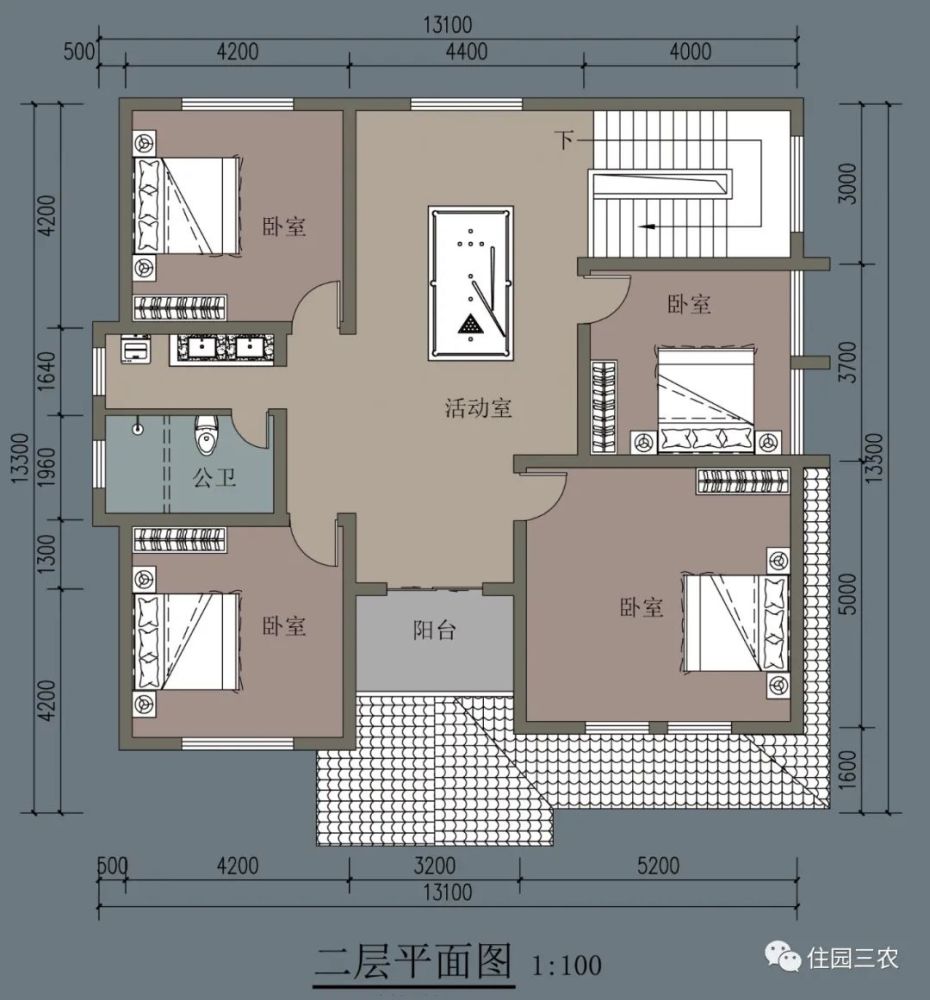 农村自建面宽13米二层别墅,6室1厅,户型方正,在这样的家里躺平更舒适