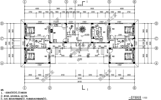 5m,建筑面积200平方米左右; 建筑层高:一层; 建筑高度:6.