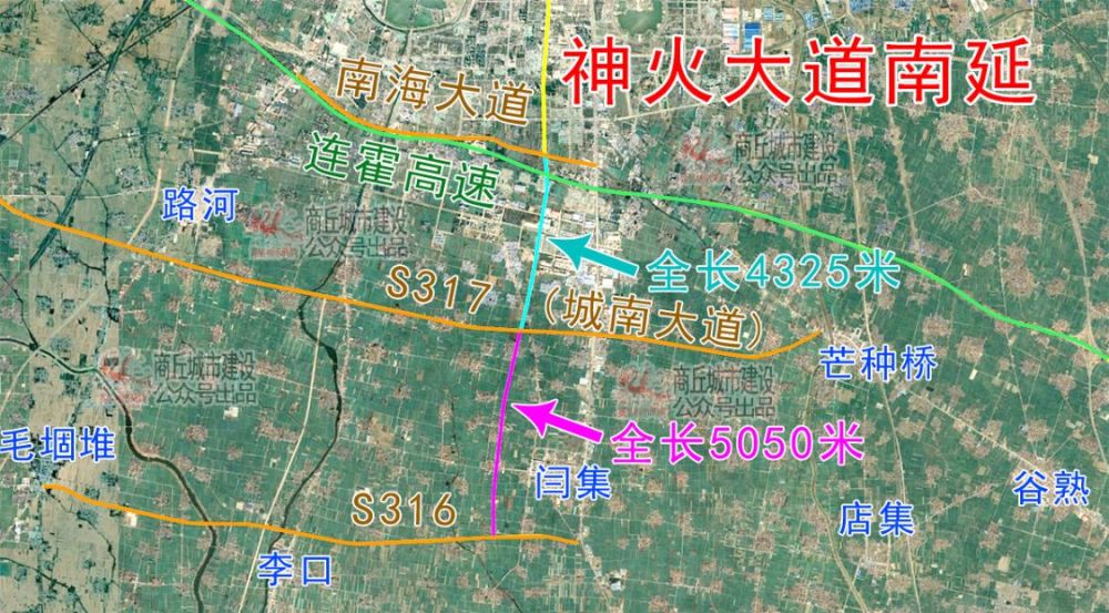 商丘市这条中轴主干道向南延伸约9.4公里,城市框架进一步扩大!