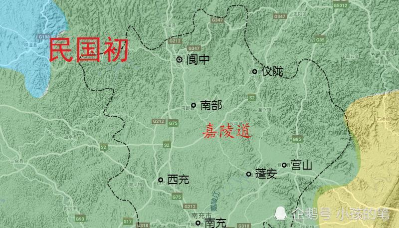 南充市行政区划史,果阆蓬三州并立,阆中为地区首县