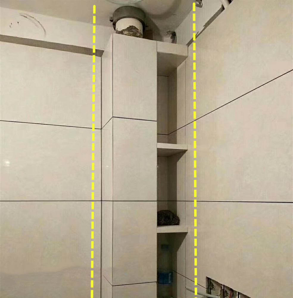 10年装修经验总结:卫生间两根水管相连,砌上假墙做壁龛,实用!