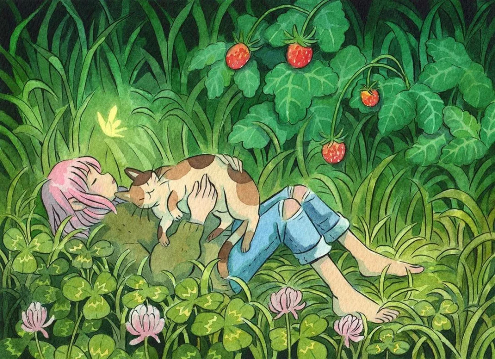 超治愈的手绘插画,看完心里暖暖的.