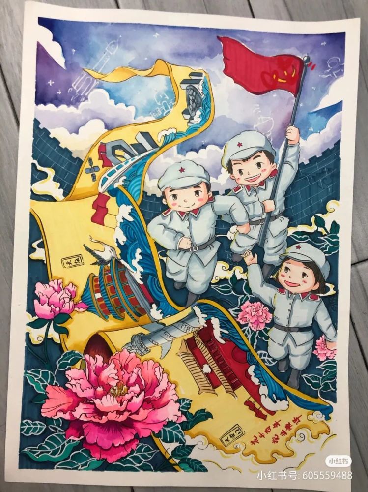 素材分享 | 建党100周年主题儿童画素材参考