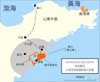 青岛战役一战中唯一一次发生在中国的战役倭英从德国手中夺取青岛