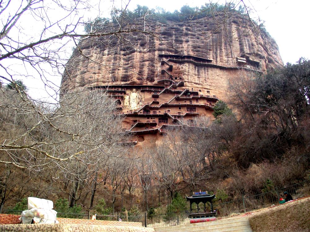 天水麦积山风景图_腾讯新闻