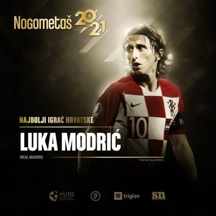 第九次获奖!莫德里奇当选2020/21赛季克罗地亚最佳球员