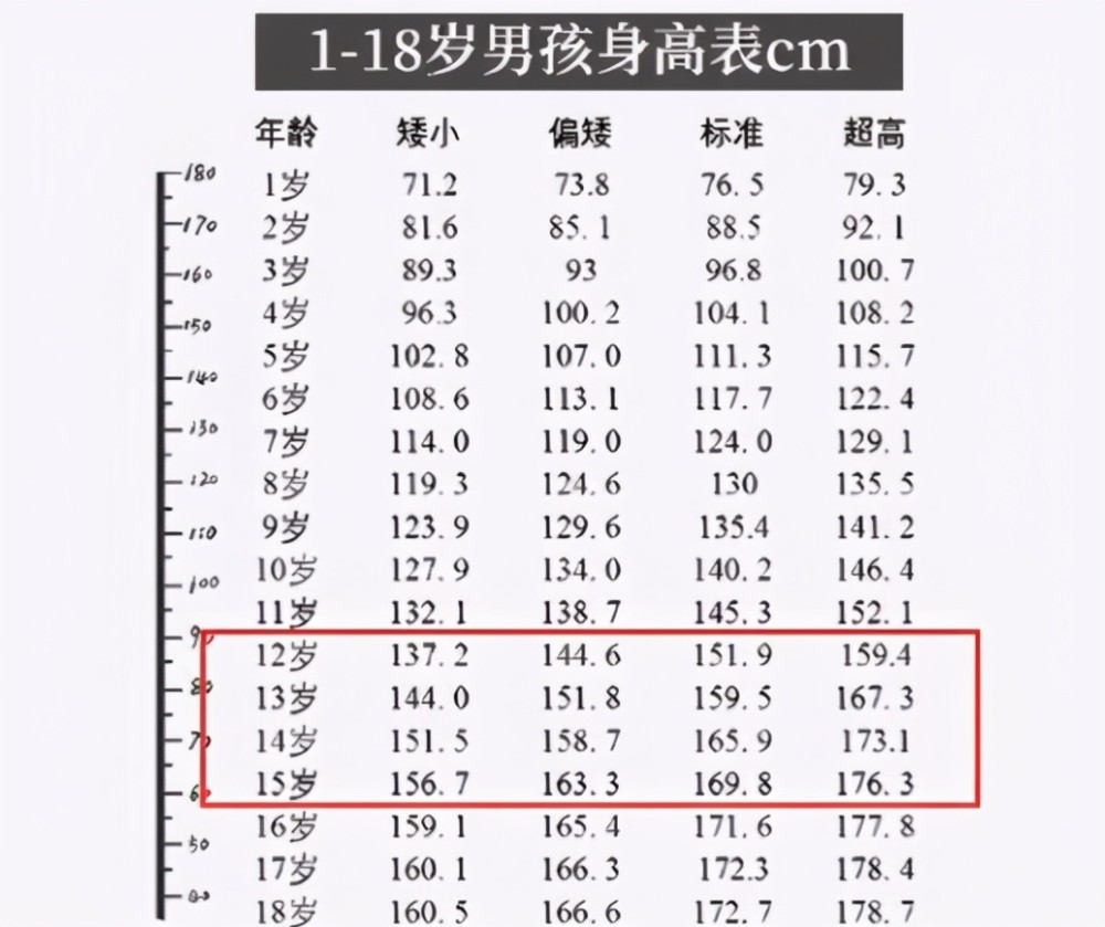 15岁的男生,身高达到169.8cm才是及格,如果低于这个数,则要注意了.