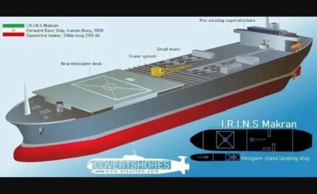 伊朗巨舰横渡大西洋,进入美国后院,排水量12万吨,超过