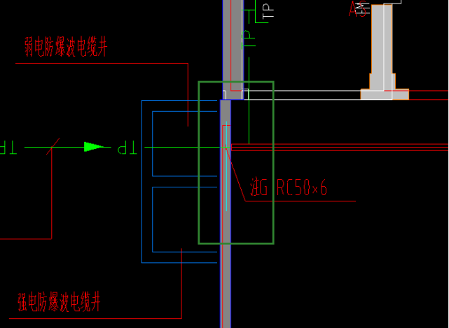 人防套管预留!