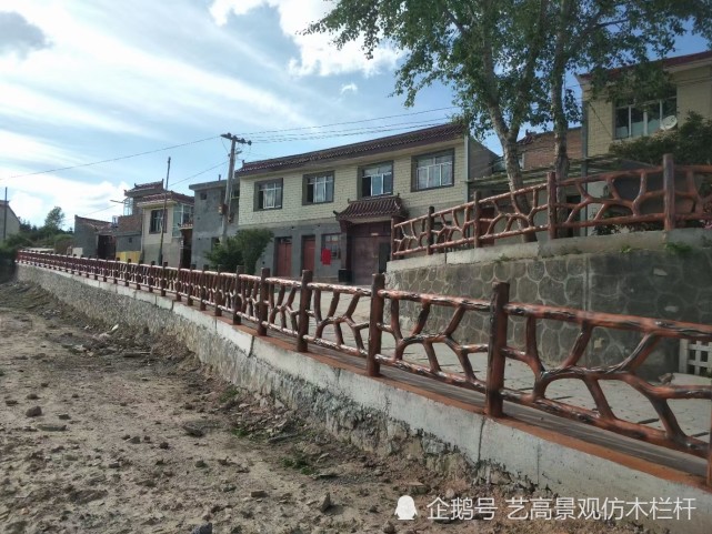 福建仿树藤栏杆,树皮护栏乡村道路围栏