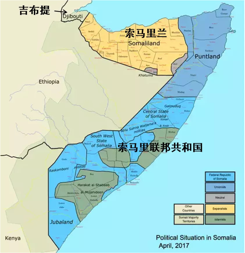 面积为137600平方千米,人口约450万的索马里兰(somaliland),也是殖民