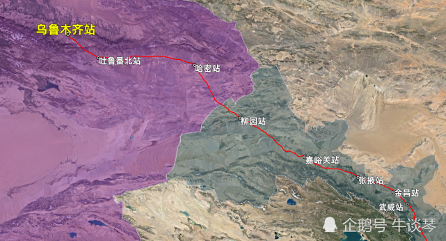 z230次列车运行线路图深圳开往新疆乌鲁木齐全程4666公里