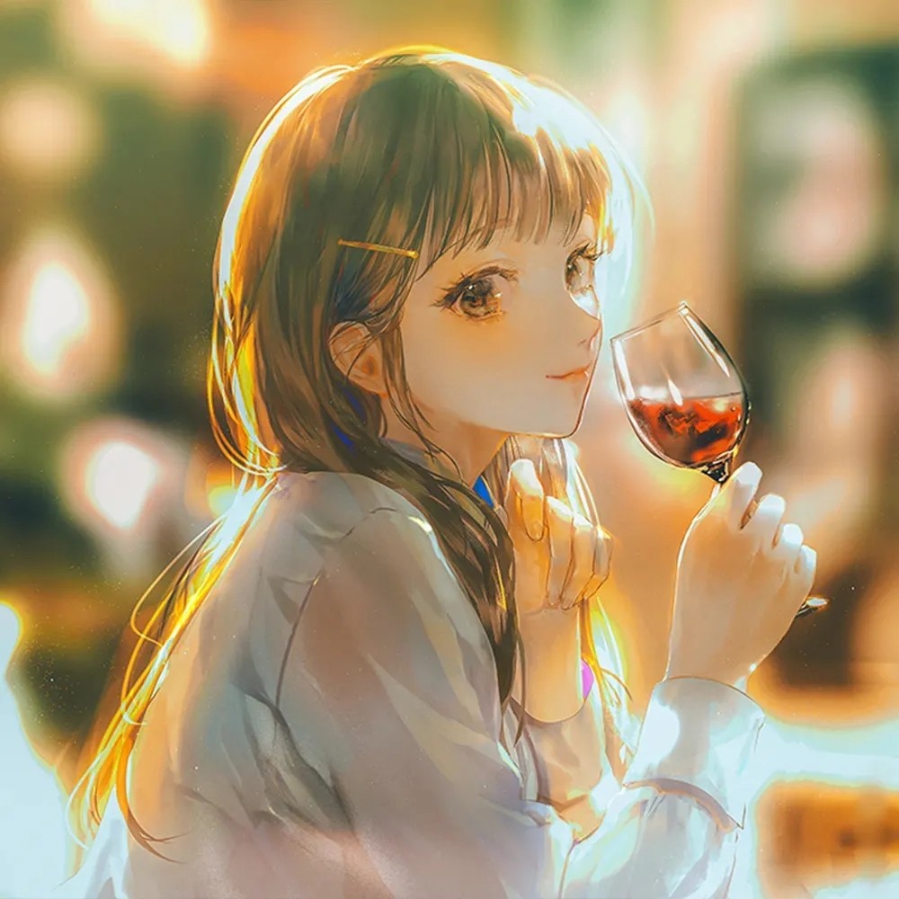 梦幻插画女生头像|心里藏着小星星,生活才能亮晶晶