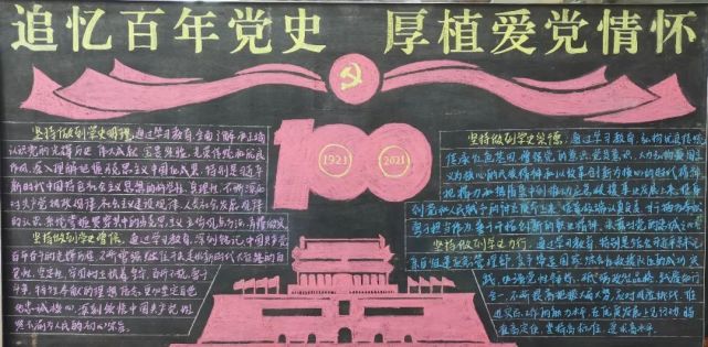 的黑板报,不仅为营区政治环境增添了生机和活力,展现了指战员"学党史
