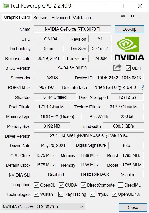 华硕tuf rtx 3070ti o8g首测 顶级信仰源自细节