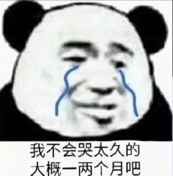 表情包我不会哭太久的大概一两个月吧