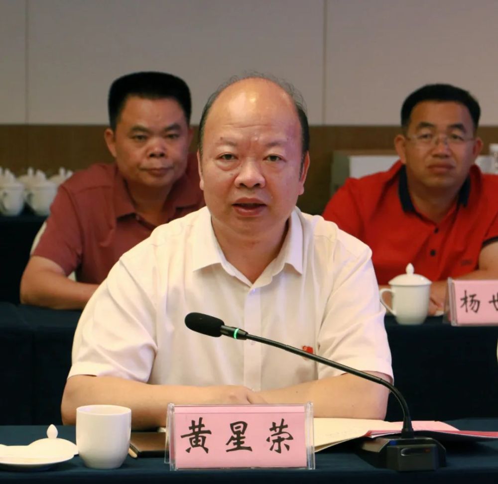 贵港市副市长黄星荣,广西贸促会二级巡视员方旗参加座谈会,平南县委