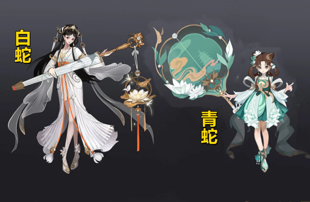 大乔联动皮肤海报公布,白蛇青蛇姐妹皮肤优化完成,建模方案二选一_腾