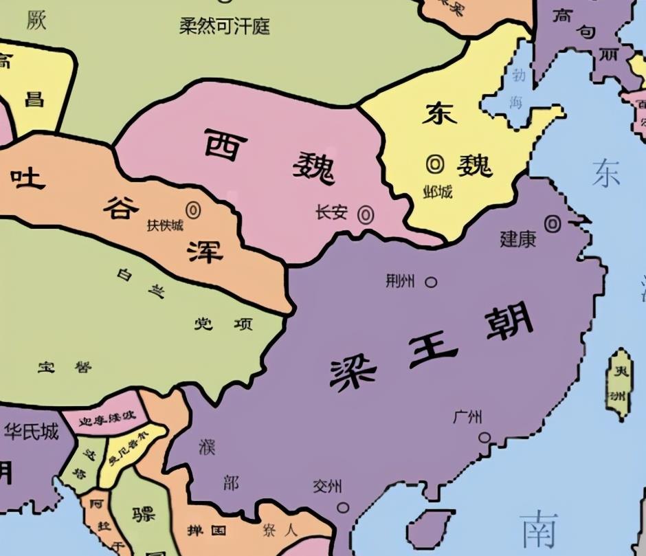 从地图看南北朝疆域的变迁:南朝不断缩小,最终被隋朝统一