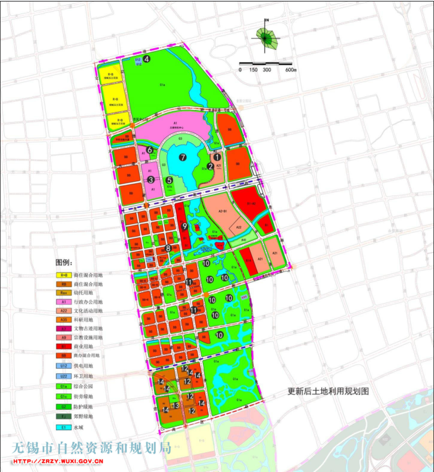 6月10日,无锡市自然资源和规划局发布了无锡市太湖新城核心区,落霞