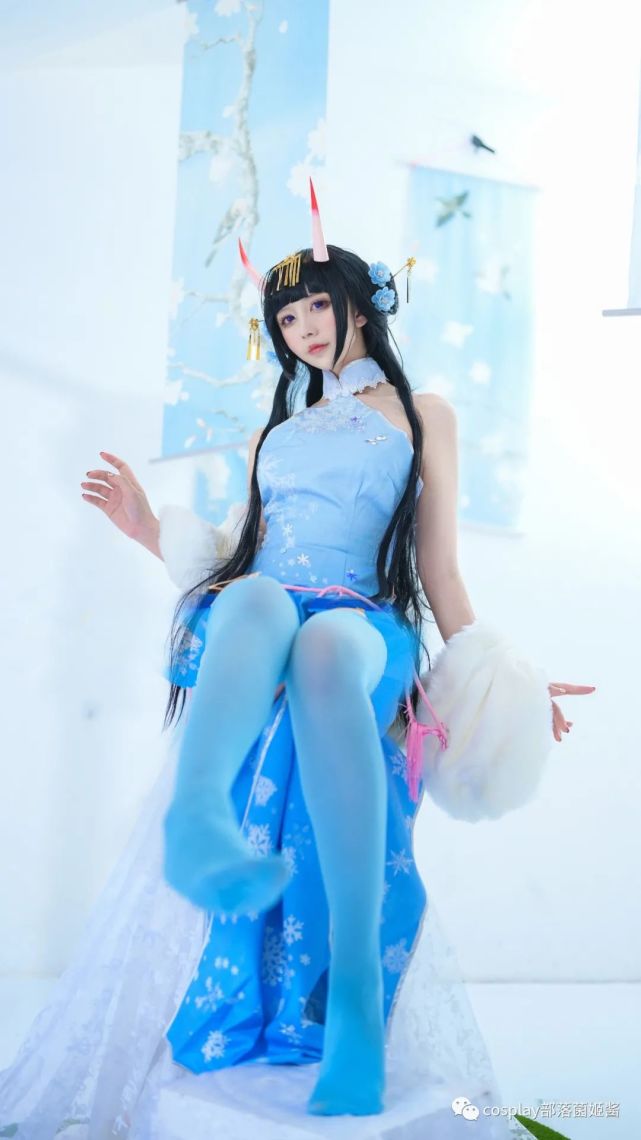 cos:碧蓝航线旗袍能代cos正片@九曲,指挥官,来赏赏景吧