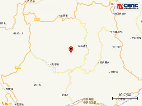 云南楚雄州双柏县发生多次地震,最高5.1级