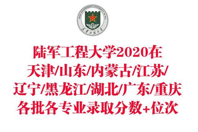 陆军工程大学2020在天津/山东/江苏等9省市各专业录取