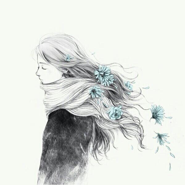 手绘女生头像