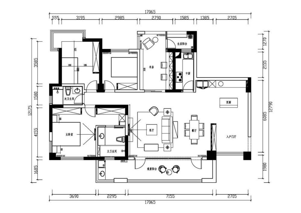 房屋户型:四室 房屋面积:160平方米 装修预算:50万元以上 实际装修