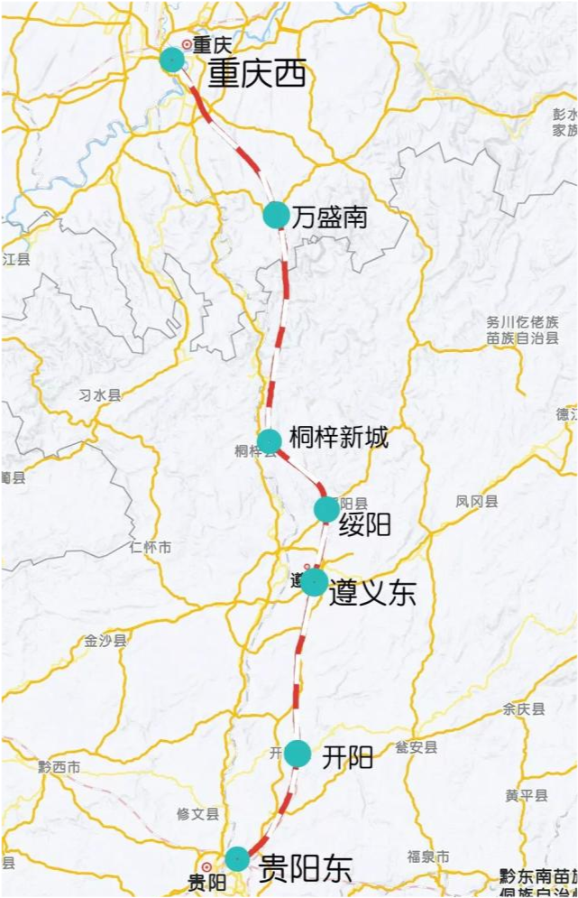 贵州两条铁路敲定最终路线方案,涉及遵义,贵阳,铜仁,黔东南