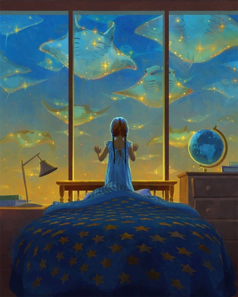 那些梦幻唯美的童话般的插图