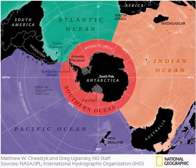 再见"四大洋 人类迎来第五大洋:南大洋