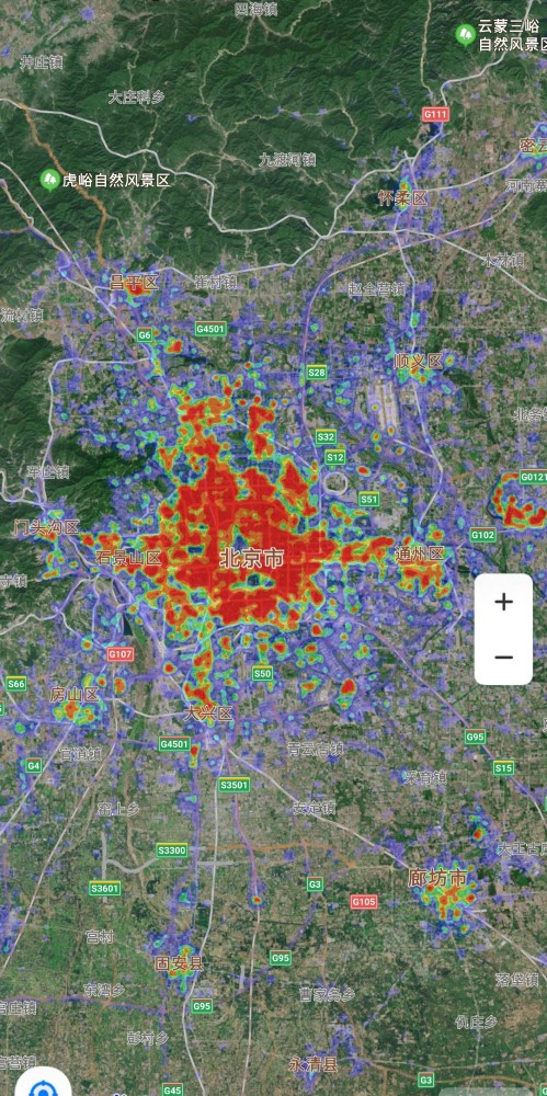 北京人口热力图_北京通州人口热力图